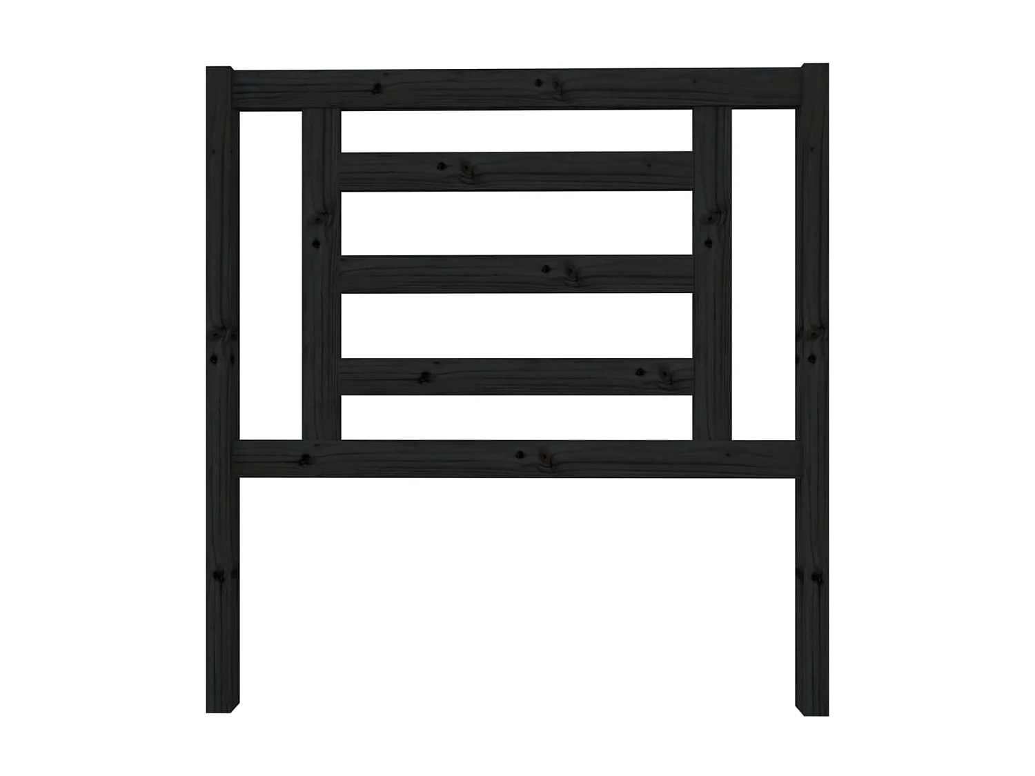 Tête de lit Noir 96x4x100 cm Bois massif de pin
