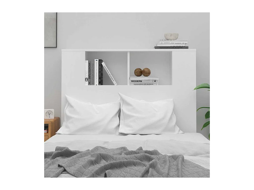 Witte hoofdeindekast 100x18,5x102,5 cm