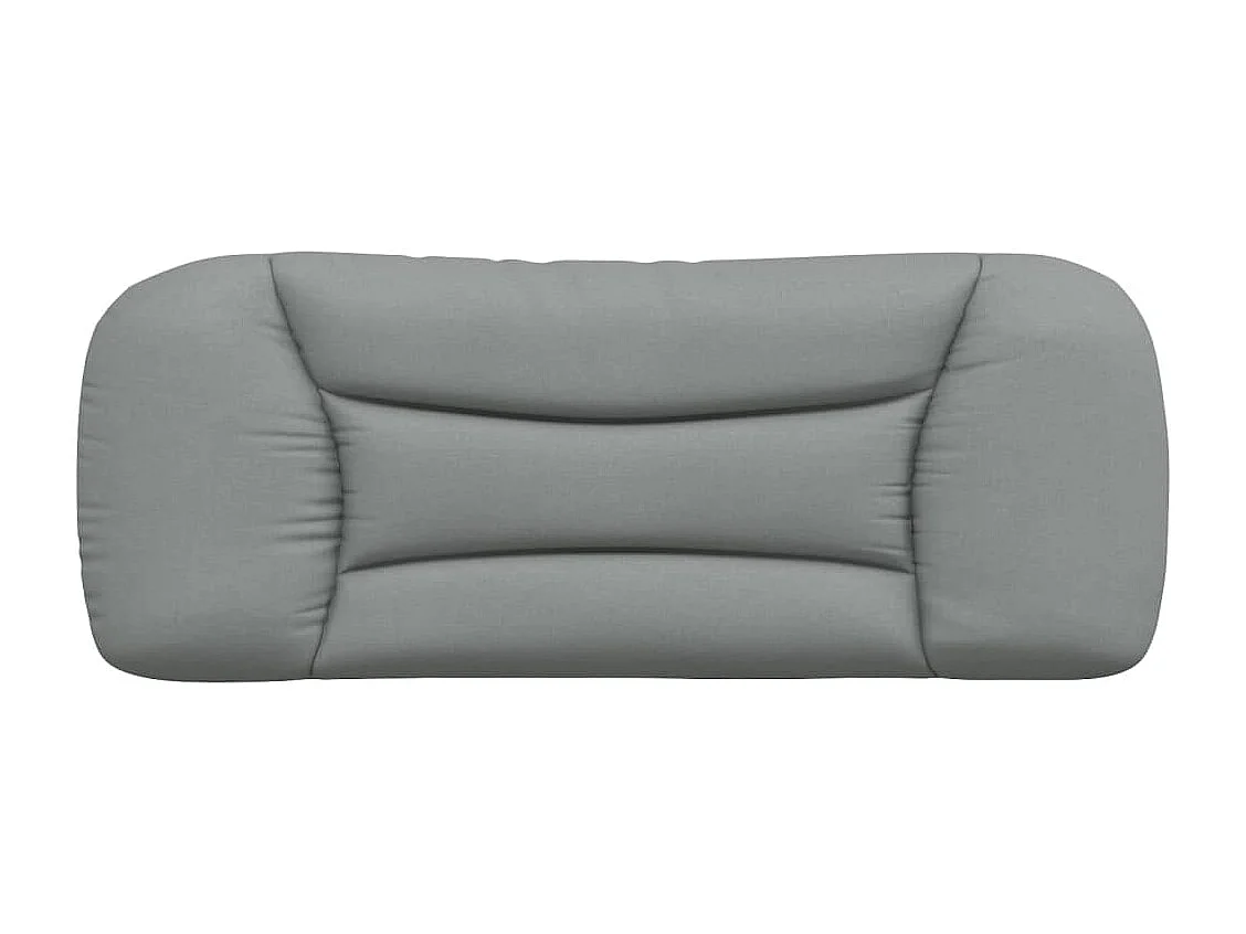 Coussin de tête de lit gris clair 100 cm tissu