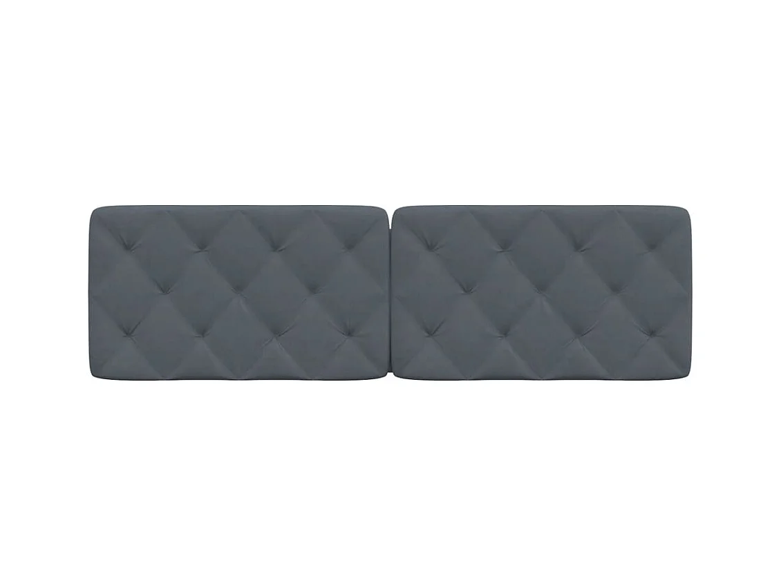 Dunkelgraues Kopfteilkissen 160 cm Samt