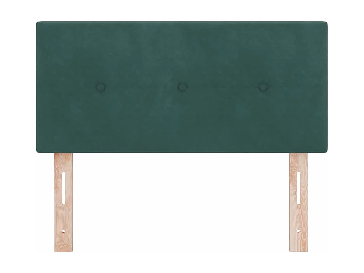 Hoofdbord voor aan de muur Donkergroen 90 cm Fluweel