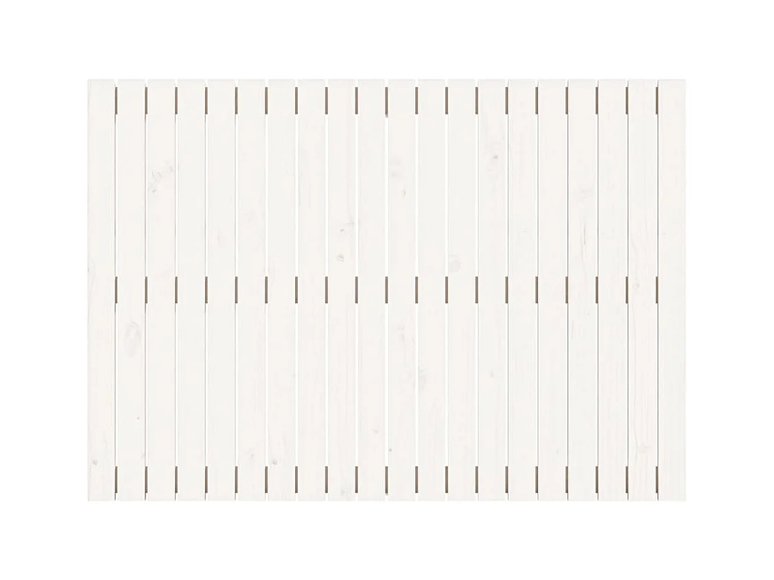 Wandhoofdbord Wit 127,5x3x90 cm Massief grenenhout