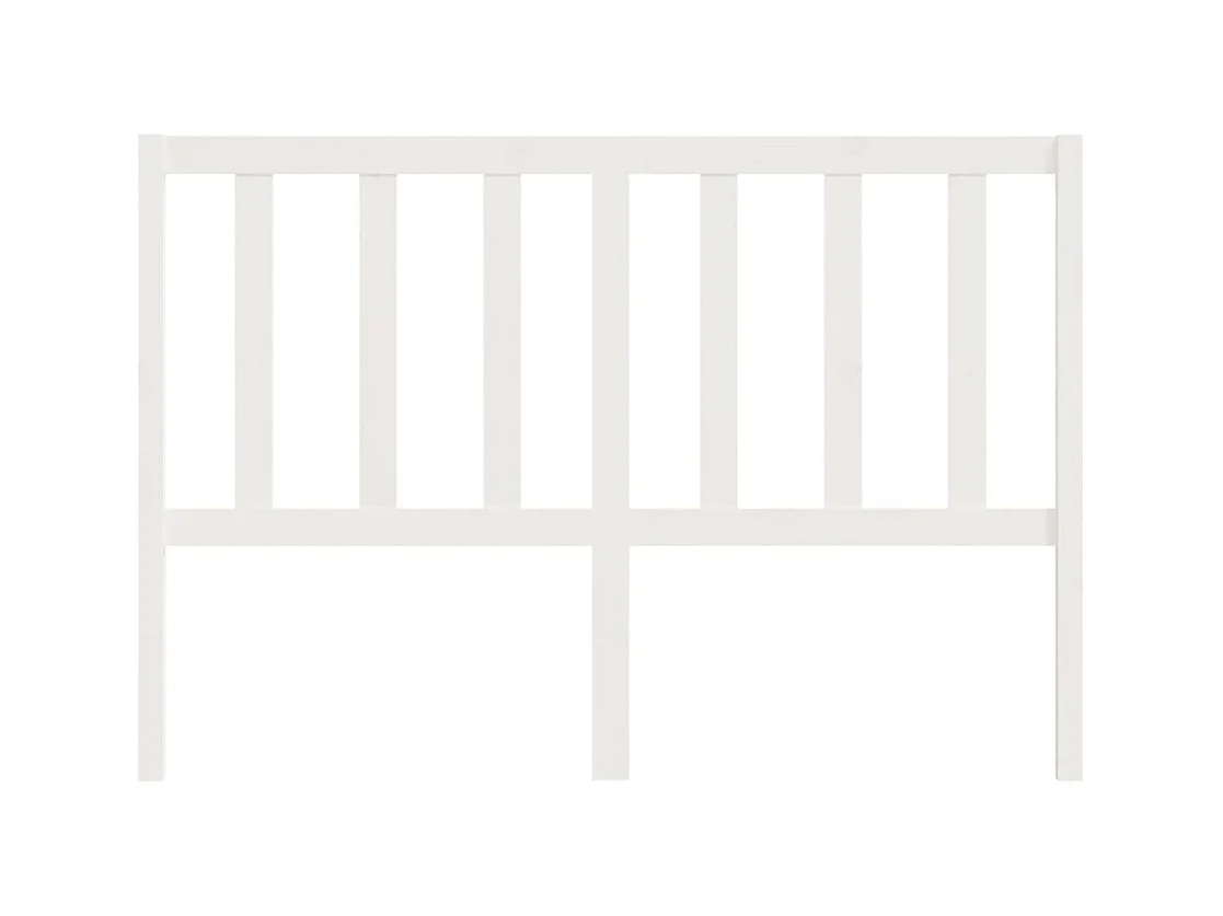 Wit hoofdeinde 146x4x100 cm Massief grenenhout