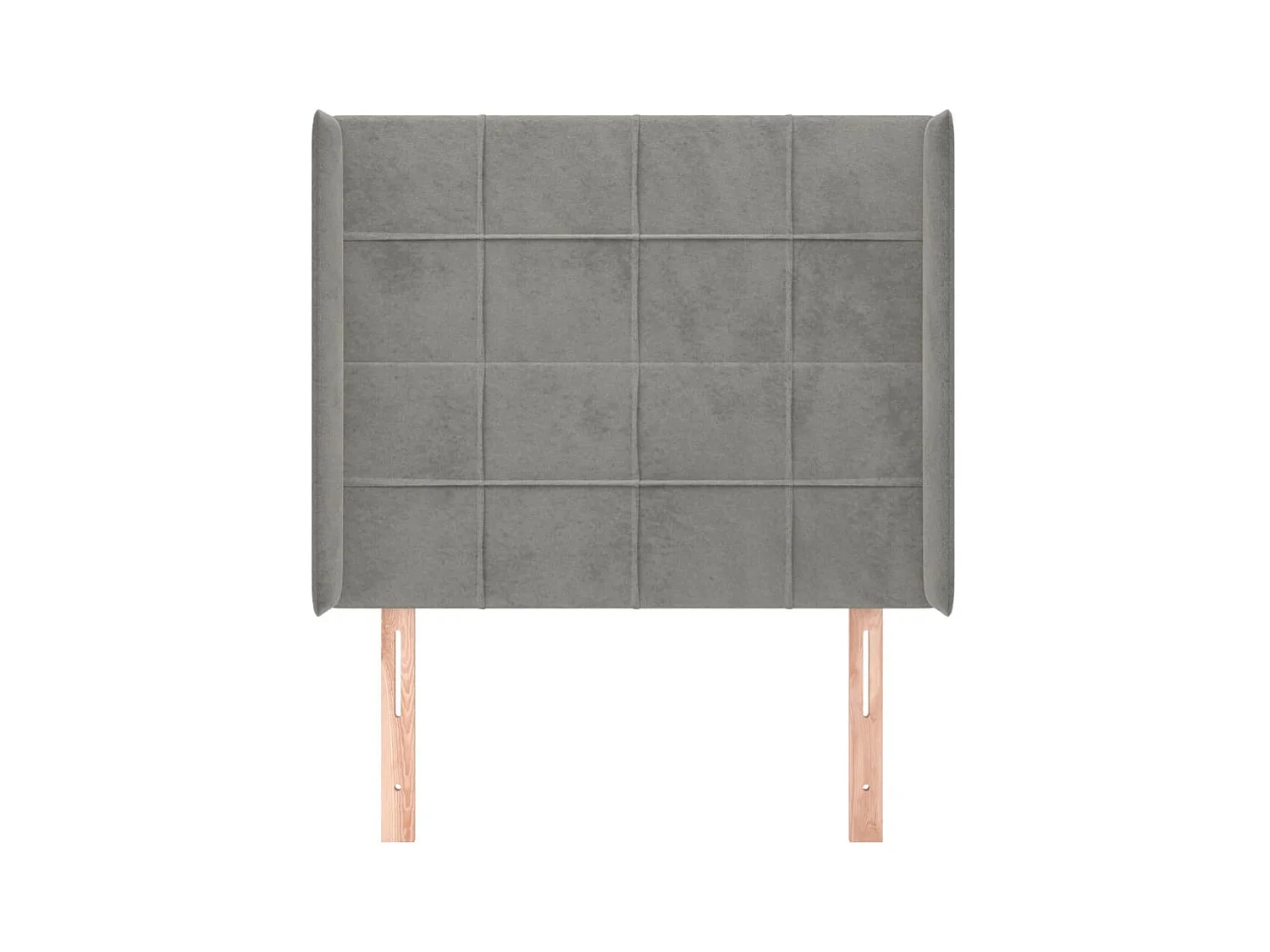 Tête de lit avec oreilles Gris clair 83x16x118/128 cm Velours