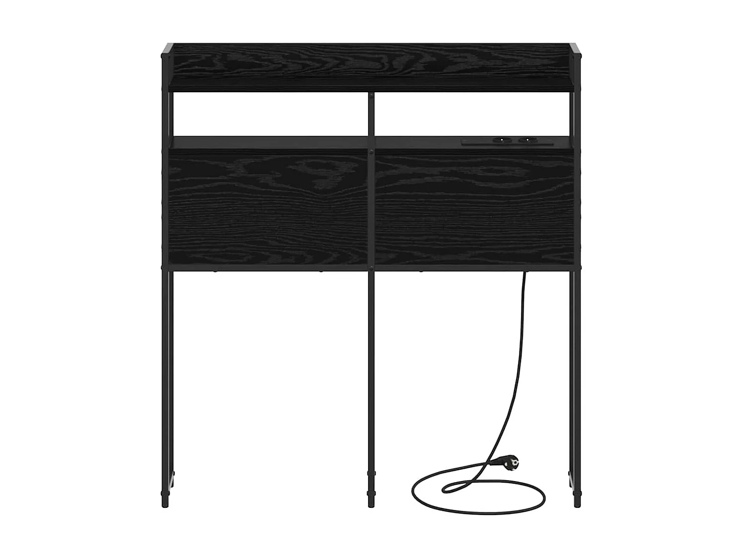 Tête de lit avec étagère Chêne noir 100 cm Bois d'ingénierie
