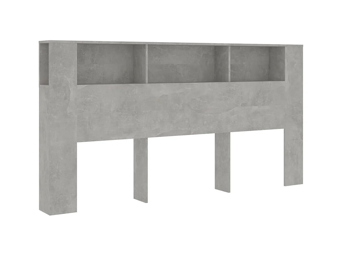 Betongrijs hoofdeindekast 200x18,5x104,5 cm