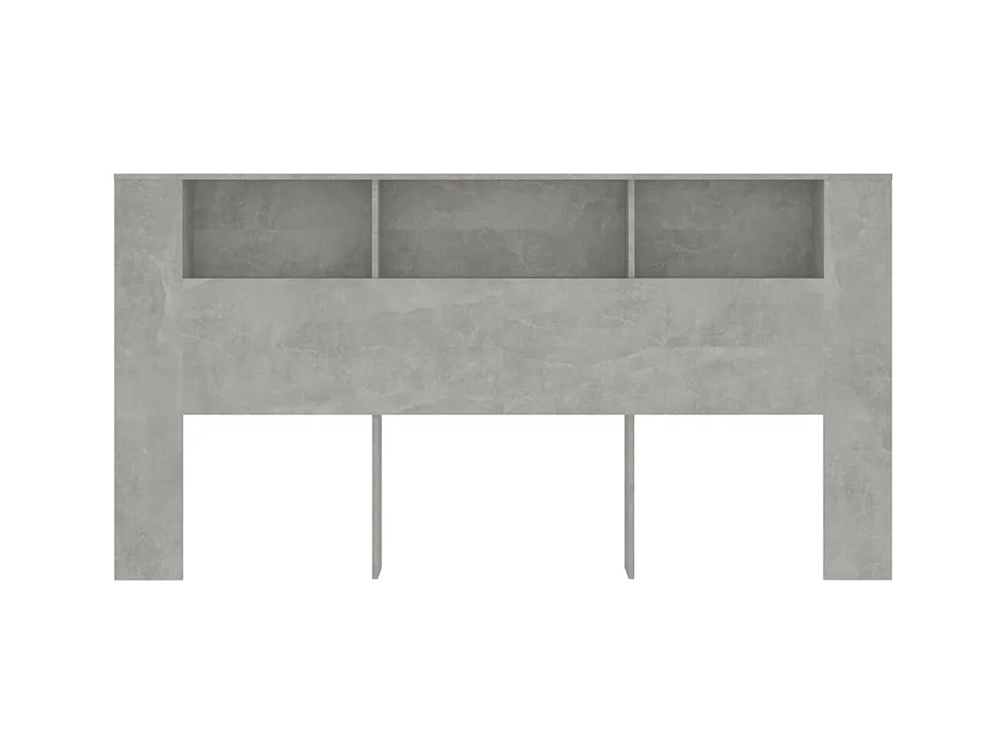 Betongrijs hoofdeindekast 200x18,5x104,5 cm