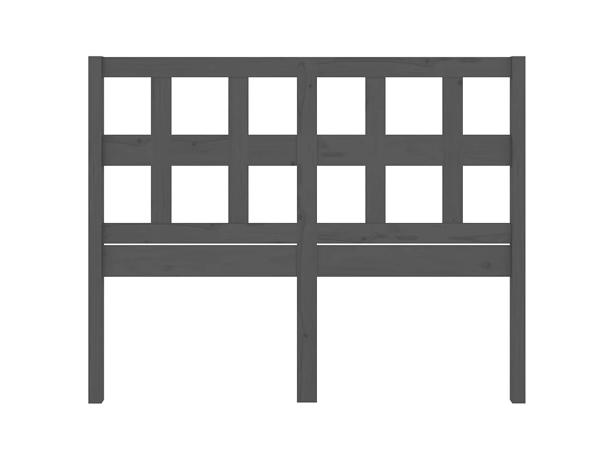 Grijs hoofdbord 165,5x4x100 cm Massief grenenhout