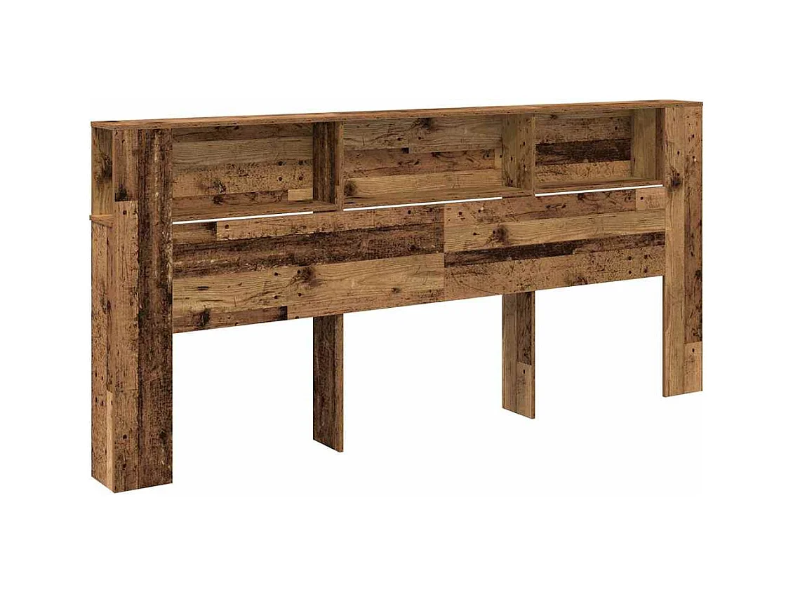 Hoofdbordkast 220 x 18,5 x 104,5 cm bewerkt hout