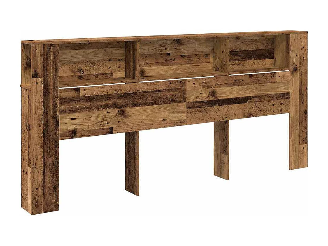 Hoofdbordkast 220 x 18,5 x 104,5 cm bewerkt hout