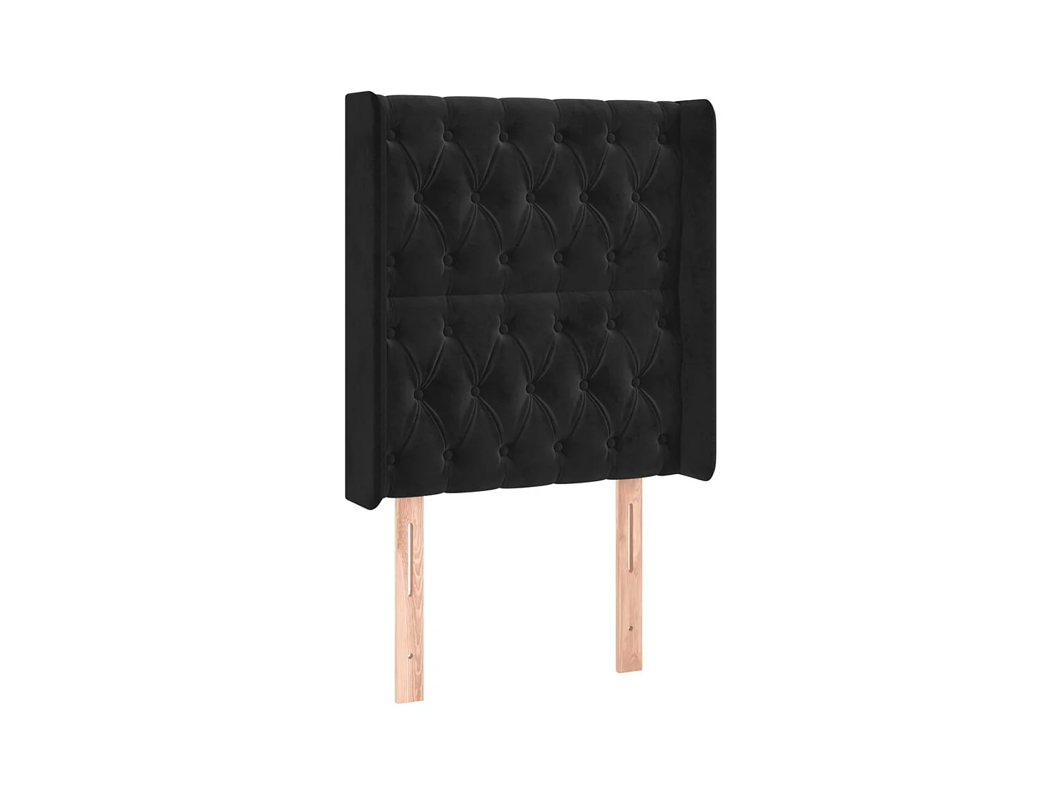 LED Hoofdbord Zwart 83x16x118/128 cm Fluweel