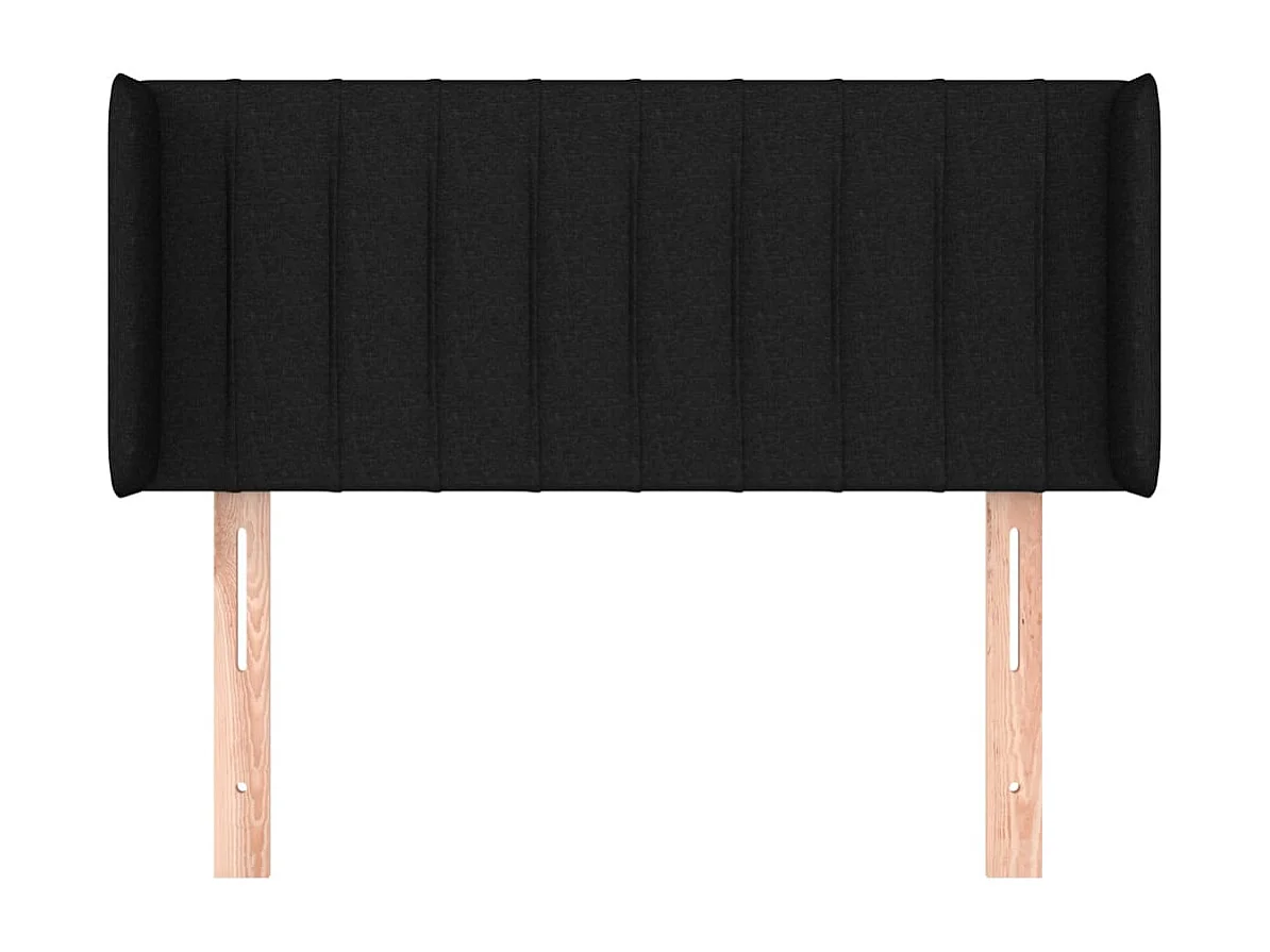 Hoofdbord met vleugels Zwart 93x16x78/88 cm Stof