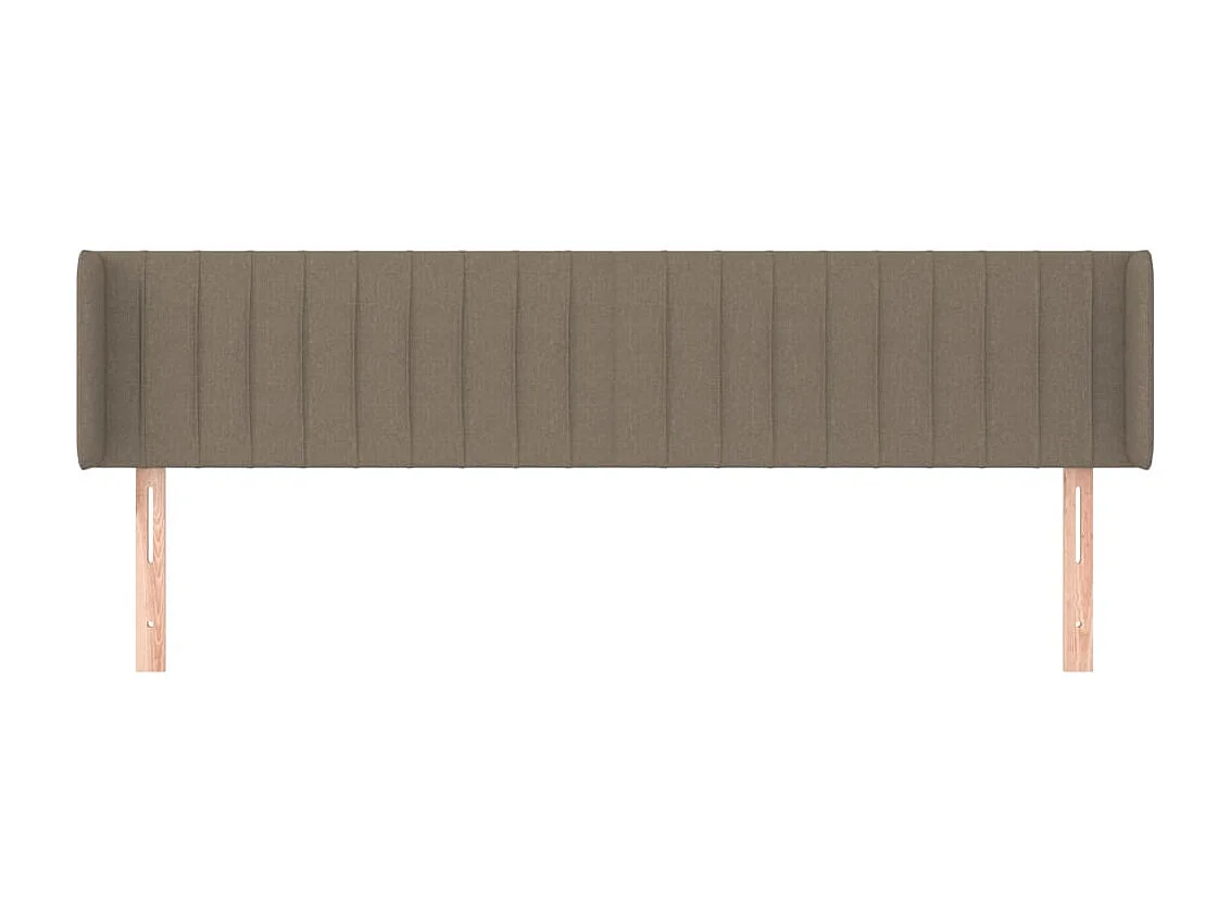 Kopfteil mit Flügeln Taupe 163x16x78/88 cm Stoff