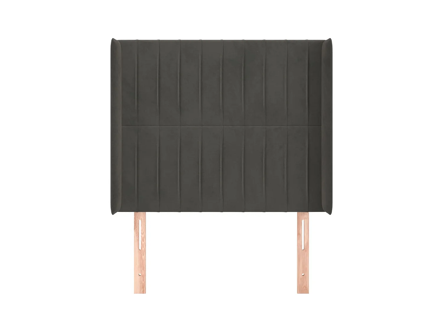 Kopfteil mit Flügeln Dunkelgrau 83x16x118/128 cm Samt