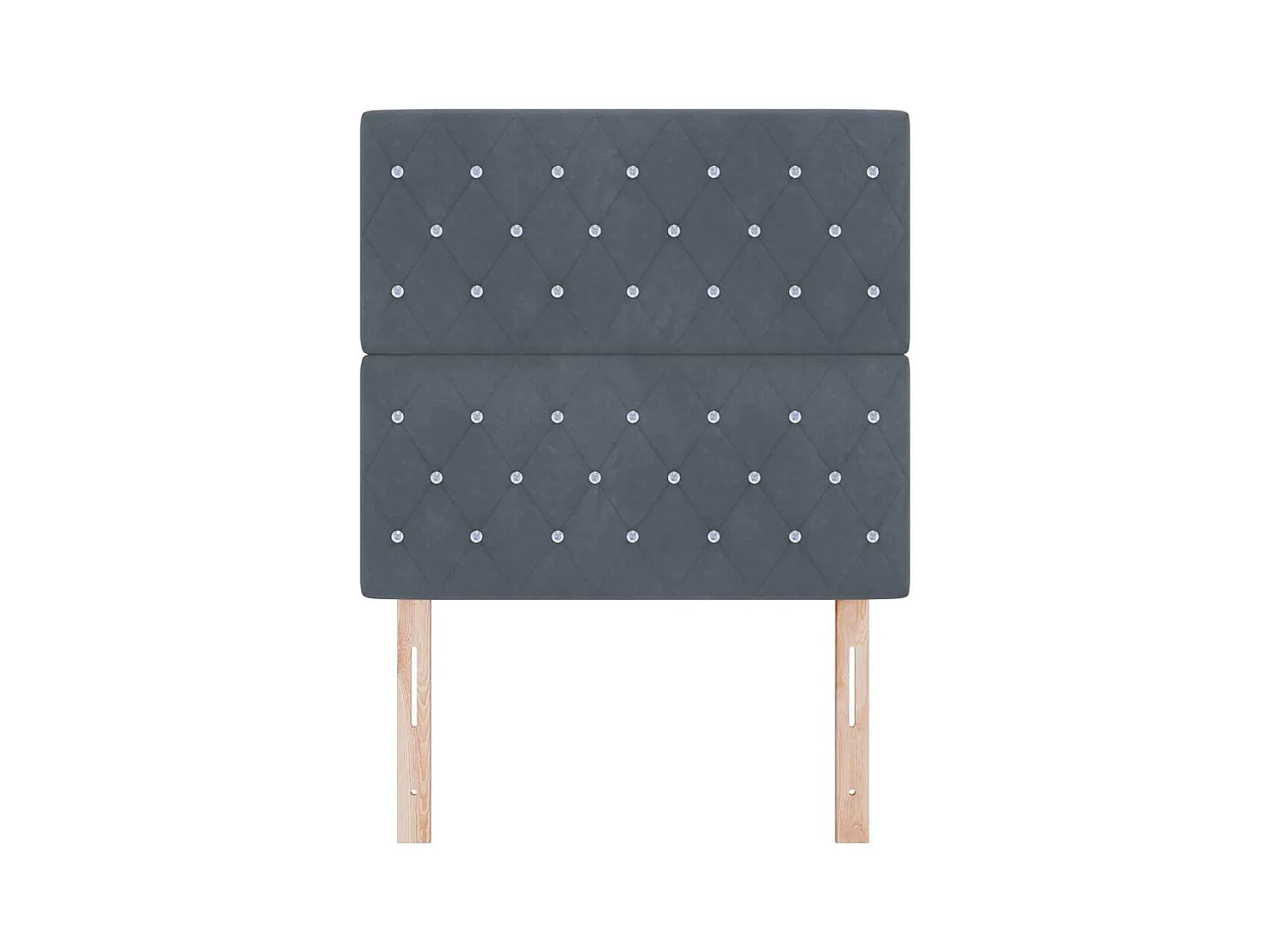 Donkergrijs Argyle fluwelen hoofdbord 100 cm fluweel