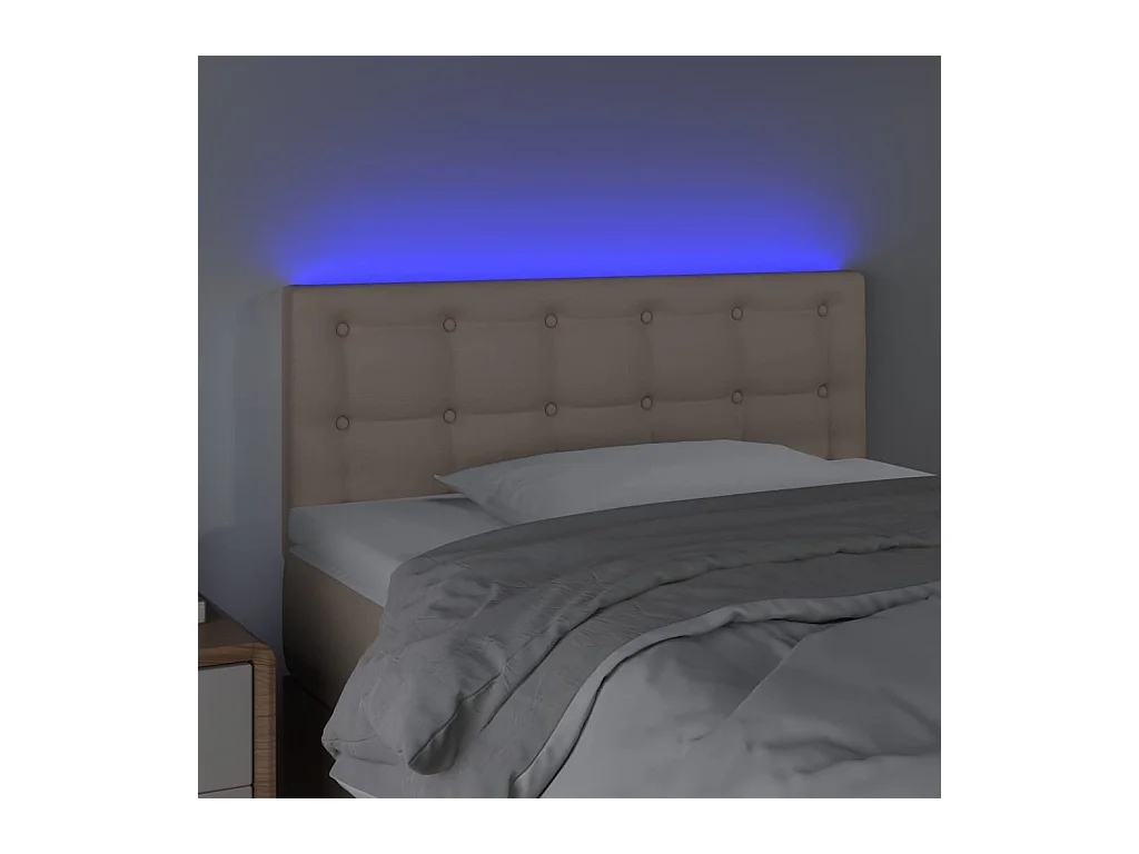 Cabecero LED Cappuccino 100x5x78/88 cm Piel sintética