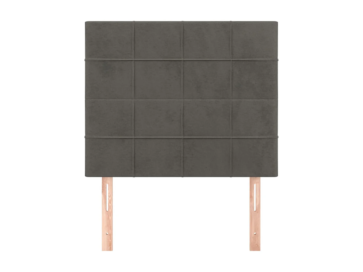 Têtes de lit 2 pcs Gris foncé 100x5x78/88 cm Velours