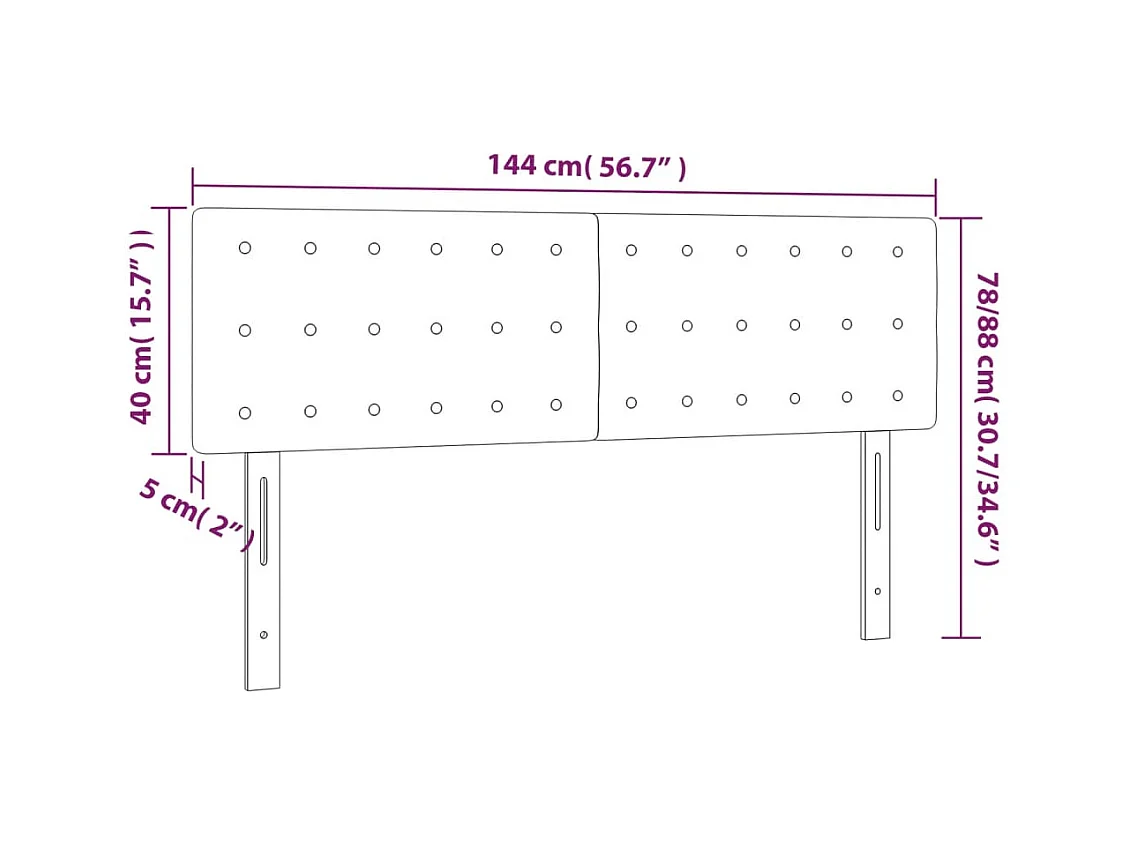 Hoofdborden 2 stuks Donkerblauw 72x5x78/88 cm Fluweel