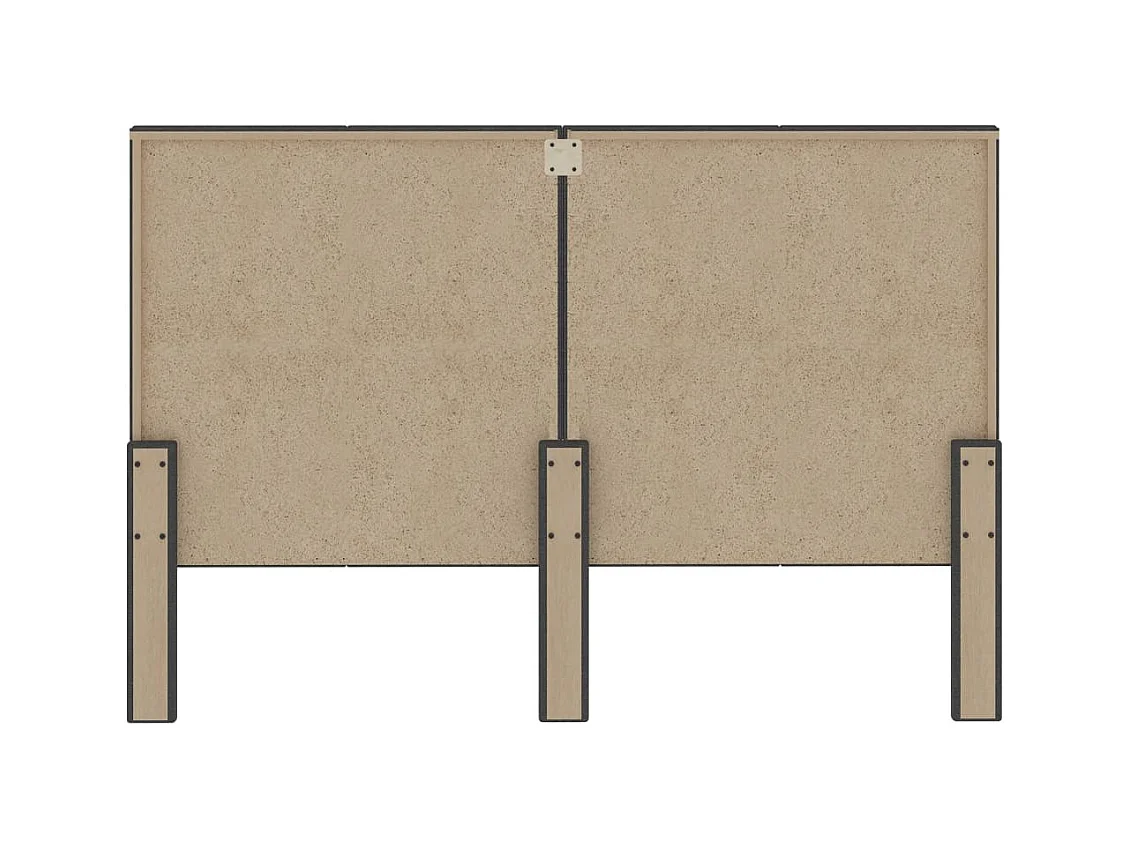 Donkergrijs stoffen hoofdbord 140x200 cm
