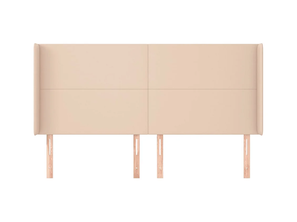 Hoofdbord met oren Cappuccino 163x16x118/128 cm