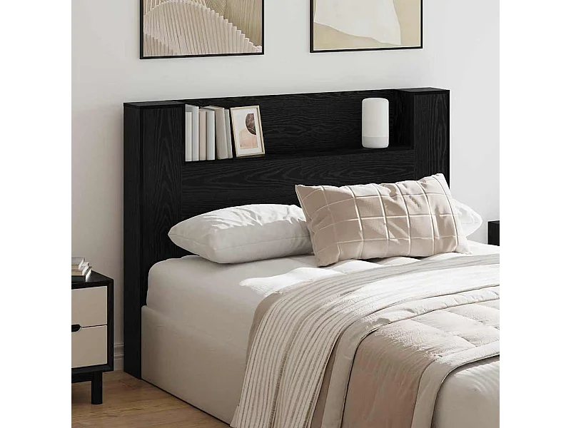 Zwarte eikenhouten hoofdeindekast