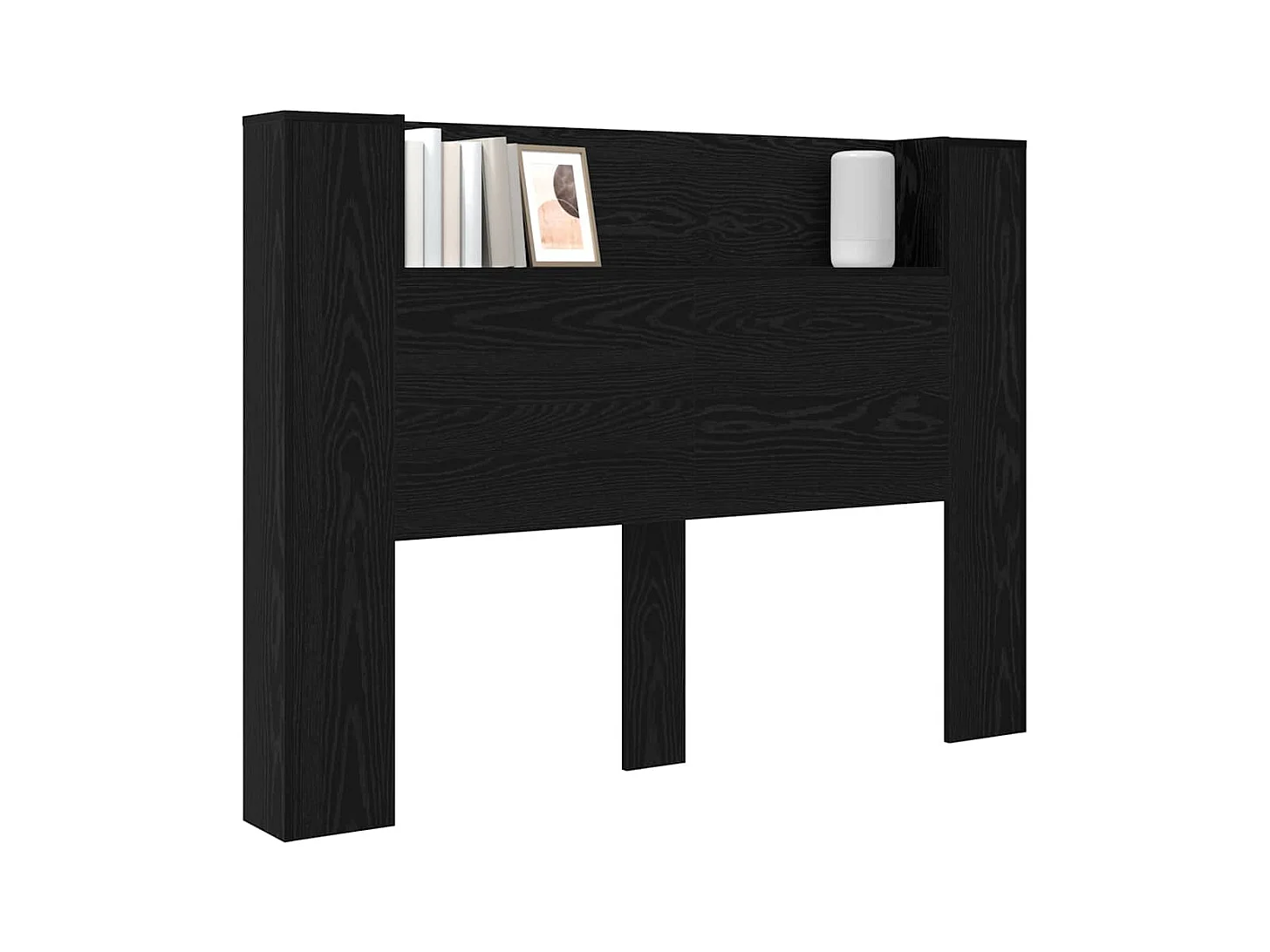 Cabinet de Tête de Lit Chêne noir Bois d'ingénierie