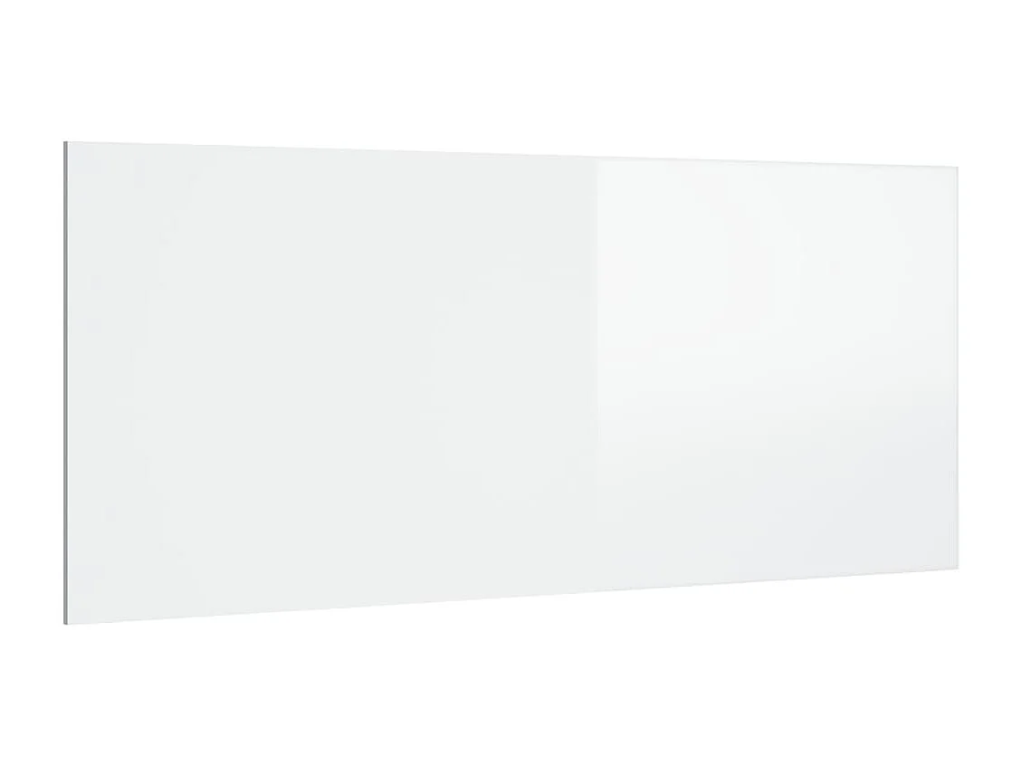 Testiera Bianco Lucido 200x1,5x80 cm Legno Massello