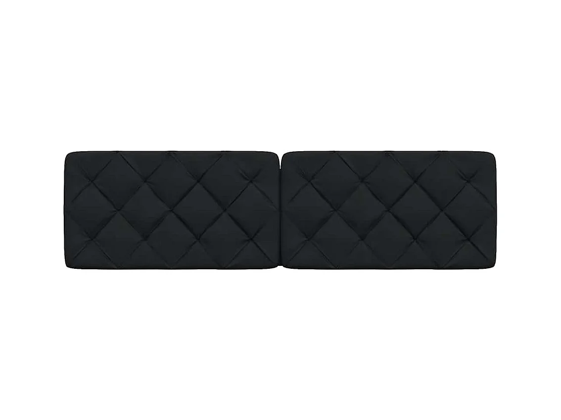 Schwarzes Kopfteilkissen 180 cm Stoff