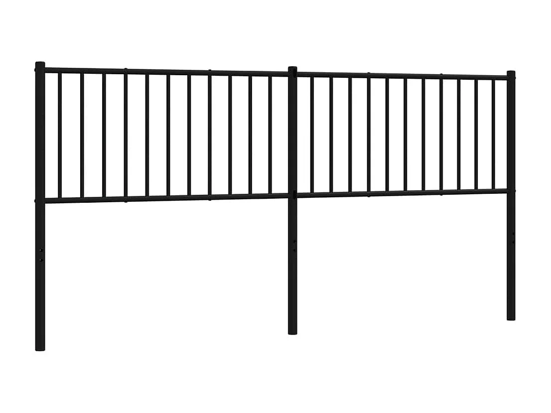 Schwarzes Metallkopfteil 180 cm