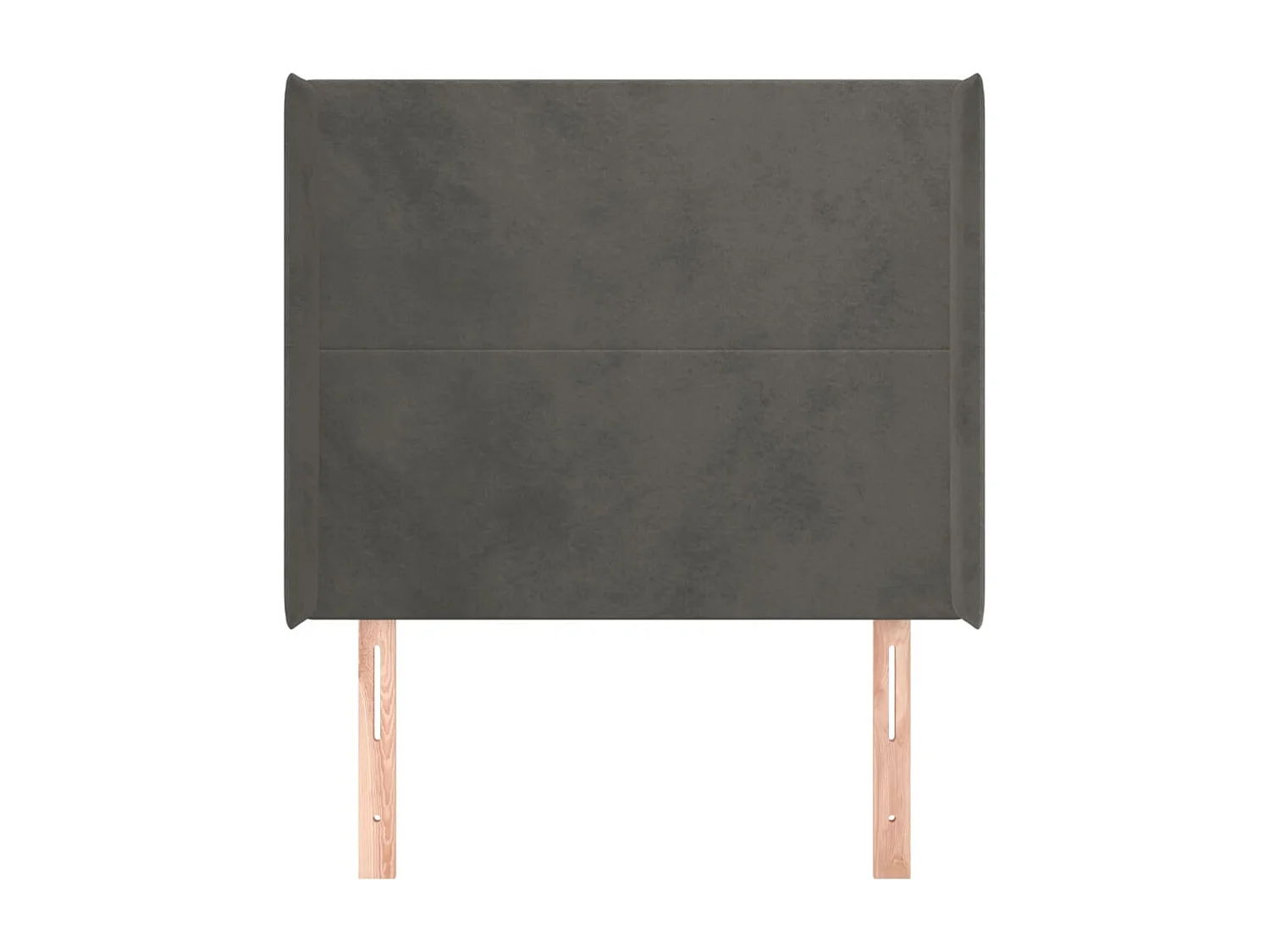 Tête de lit avec oreilles Gris foncé 83x16x118/128 cm Velours
