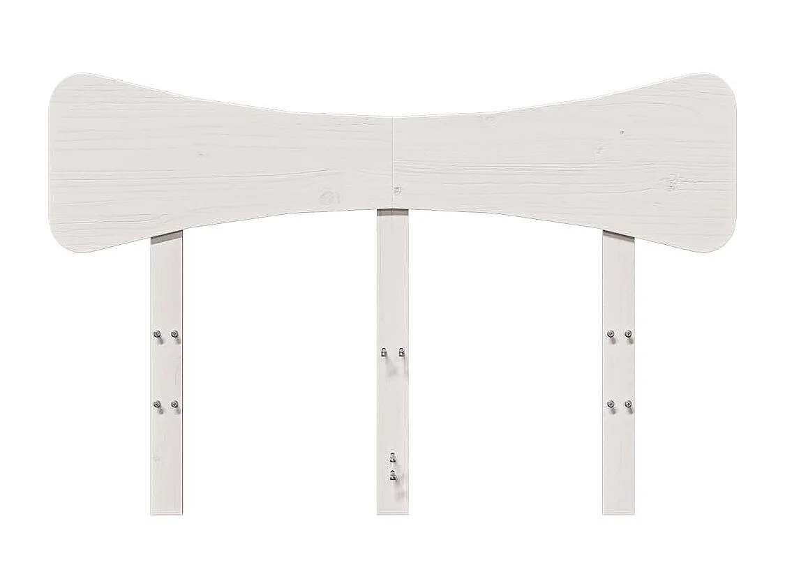 Wit hoofdbord 135 cm massief grenenhout