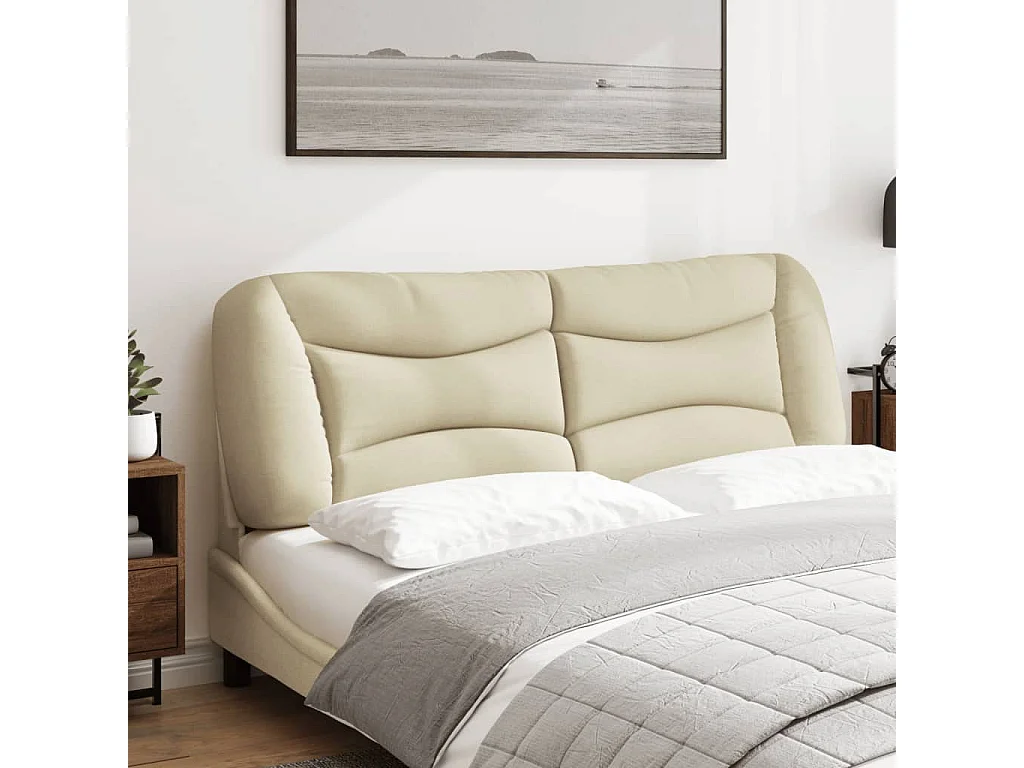 Cuscino testiera crema 160 cm tessuto