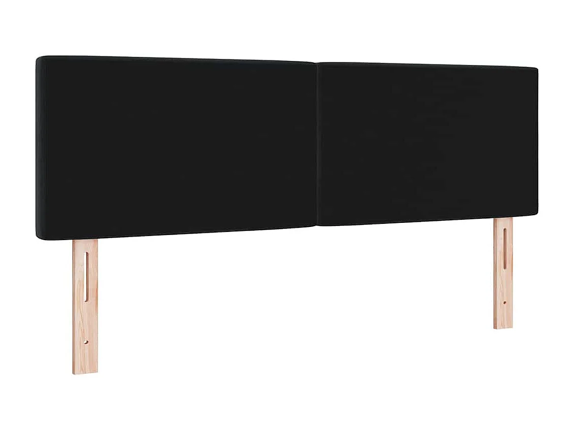 Testiera in velluto Argyle nero 140 cm Velluto