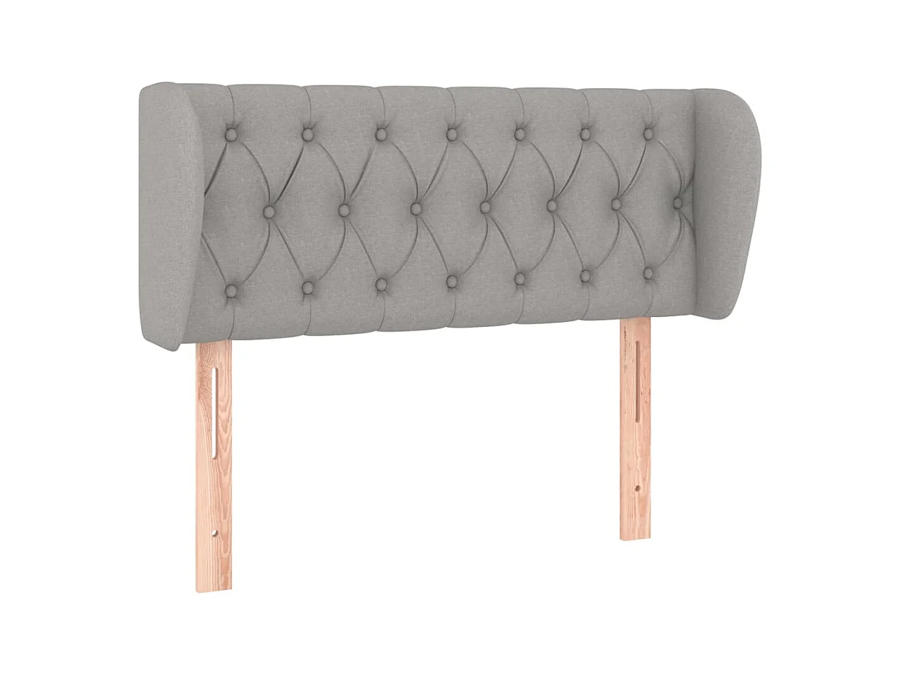 Tête de lit avec oreilles Gris clair 103x23x78/88 cm Tissu