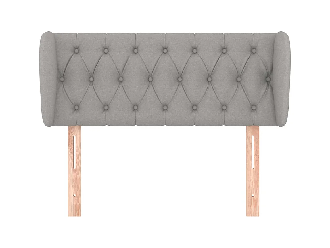 Tête de lit avec oreilles Gris clair 103x23x78/88 cm Tissu