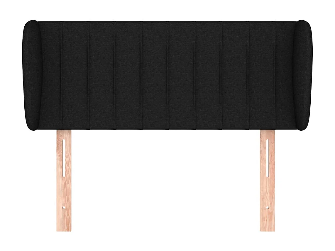 Tête de lit avec oreilles Noir 93x23x78/88 cm Tissu