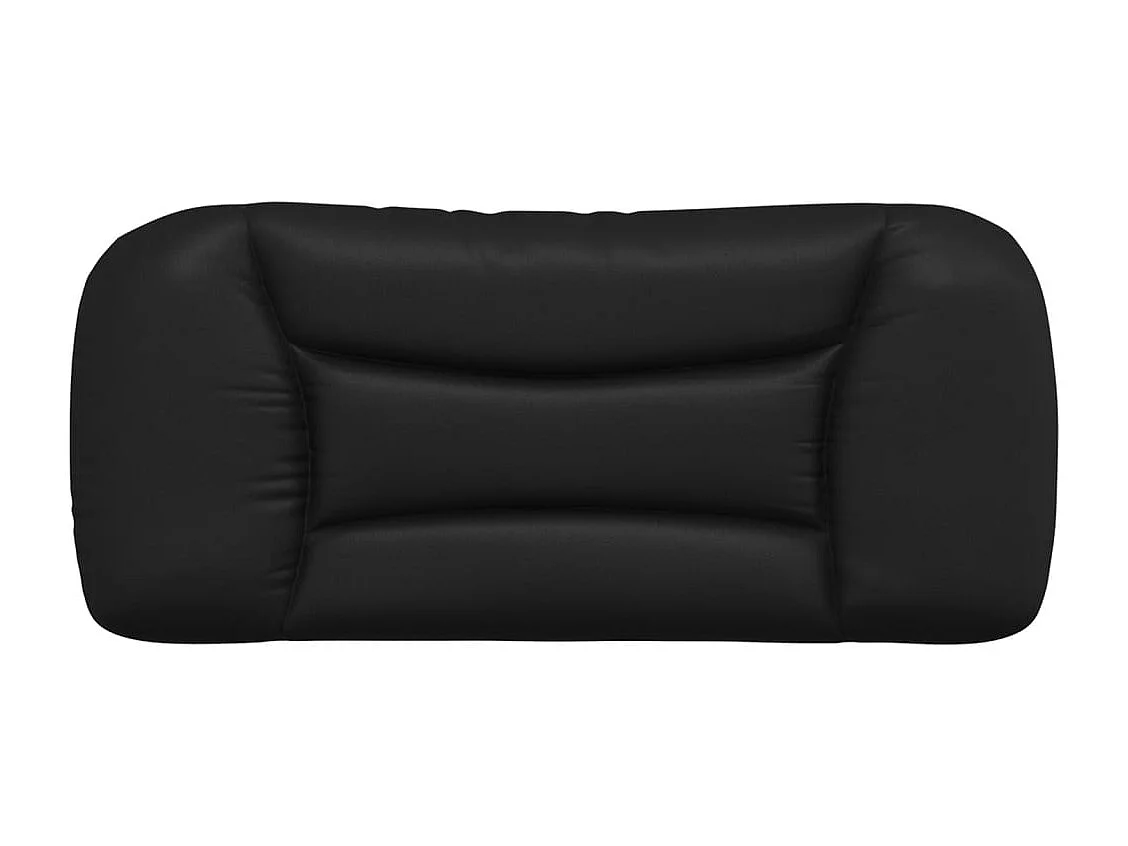 Zwart hoofdbordkussen 80 cm kunstleer