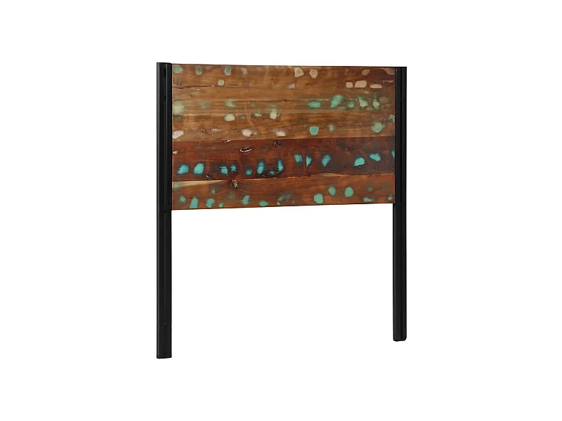 Hoofdbord van 100 cm in gerecycled massief hout en ijzer