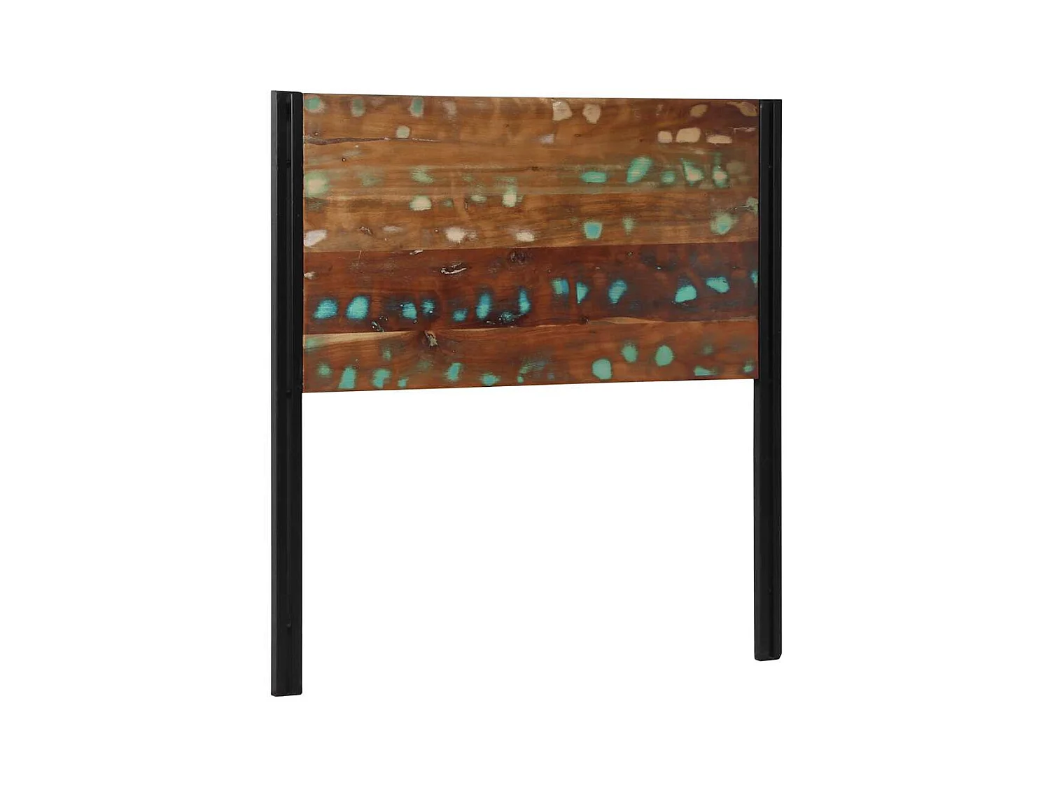 Hoofdbord van 100 cm in gerecycled massief hout en ijzer