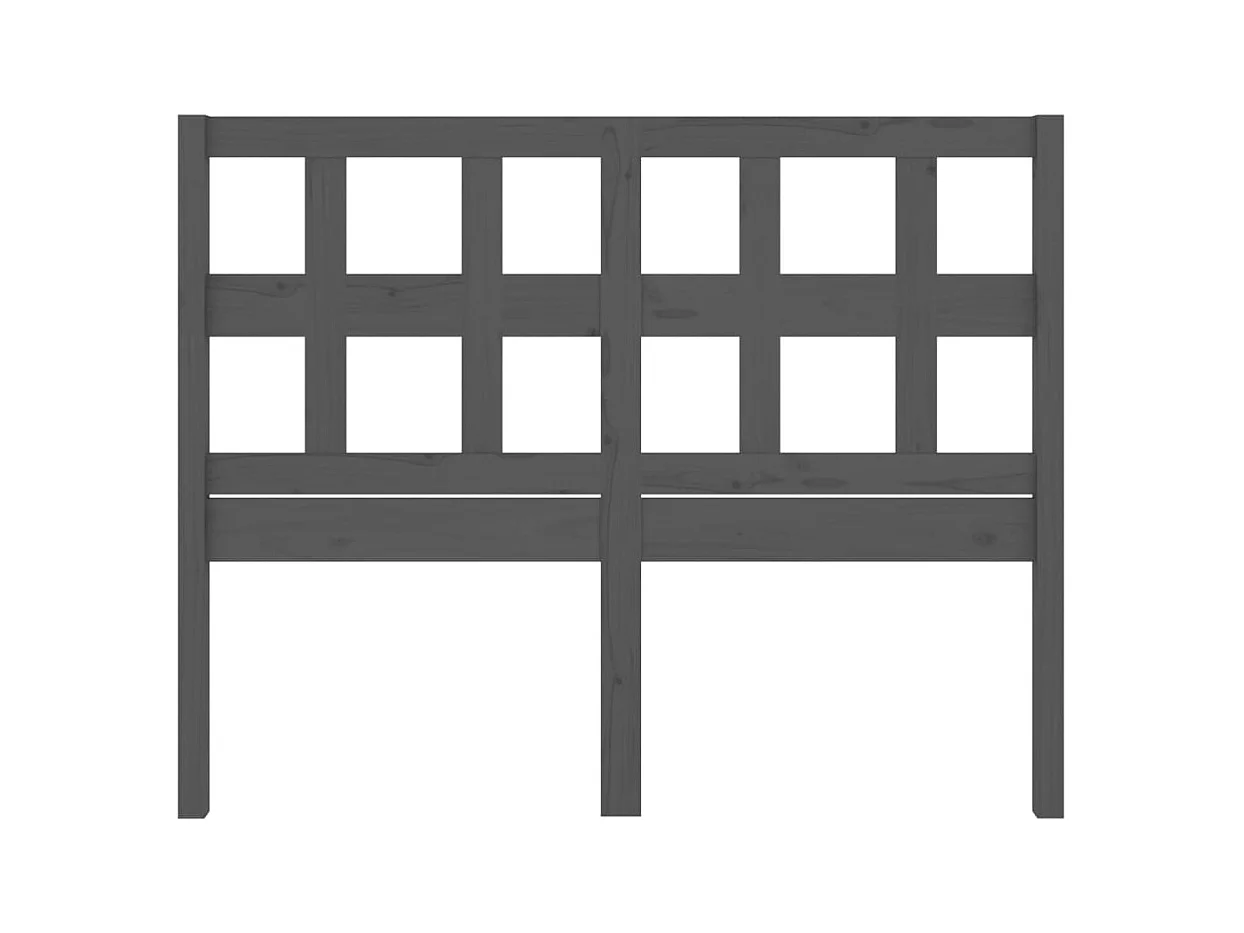 Graues Kopfteil 145,5 x 4 x 100 cm Massivholz Kiefer