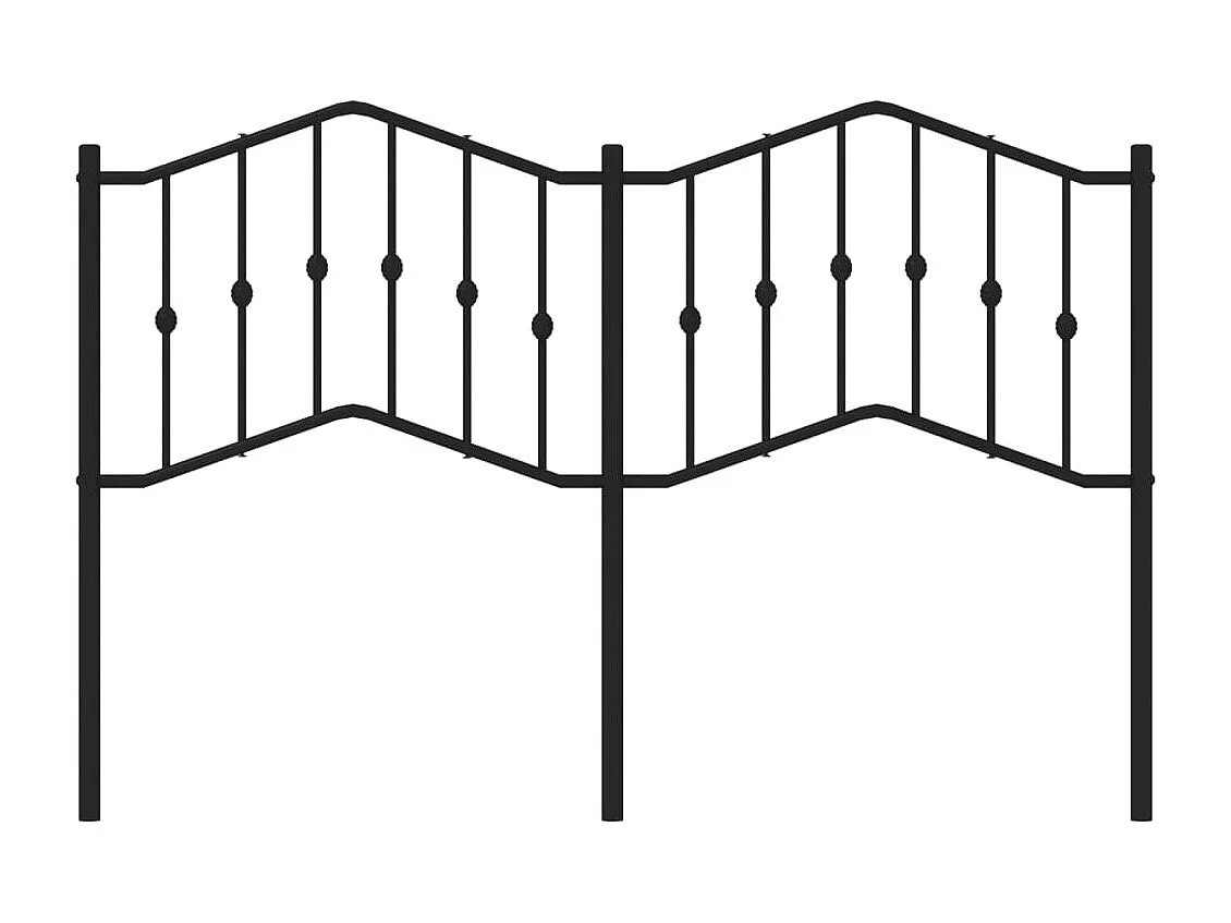 Tête de lit métal noir 140 cm
