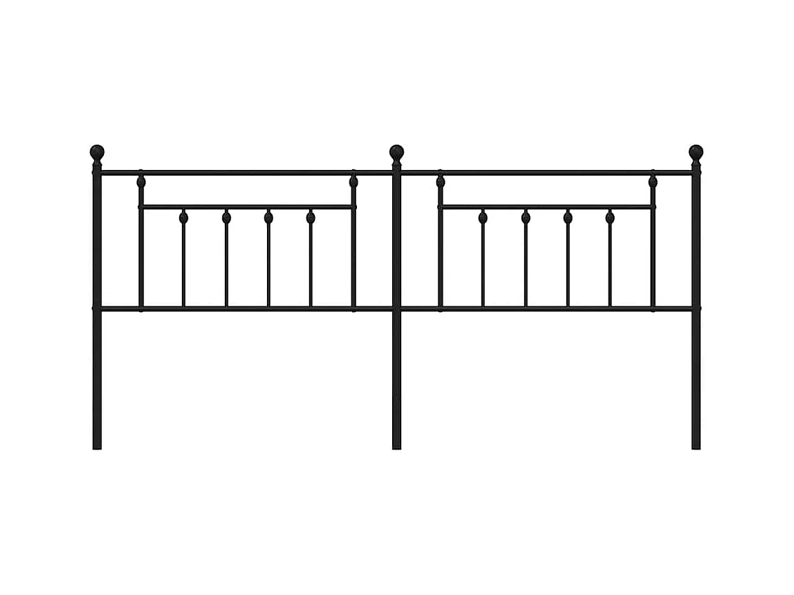 Tête de lit métal noir 193 cm