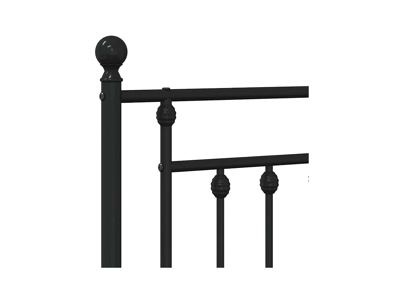 Tête de lit métal noir 193 cm