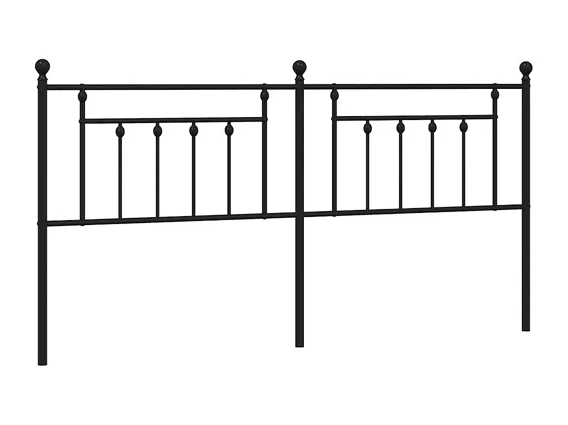 Tête de lit métal noir 193 cm