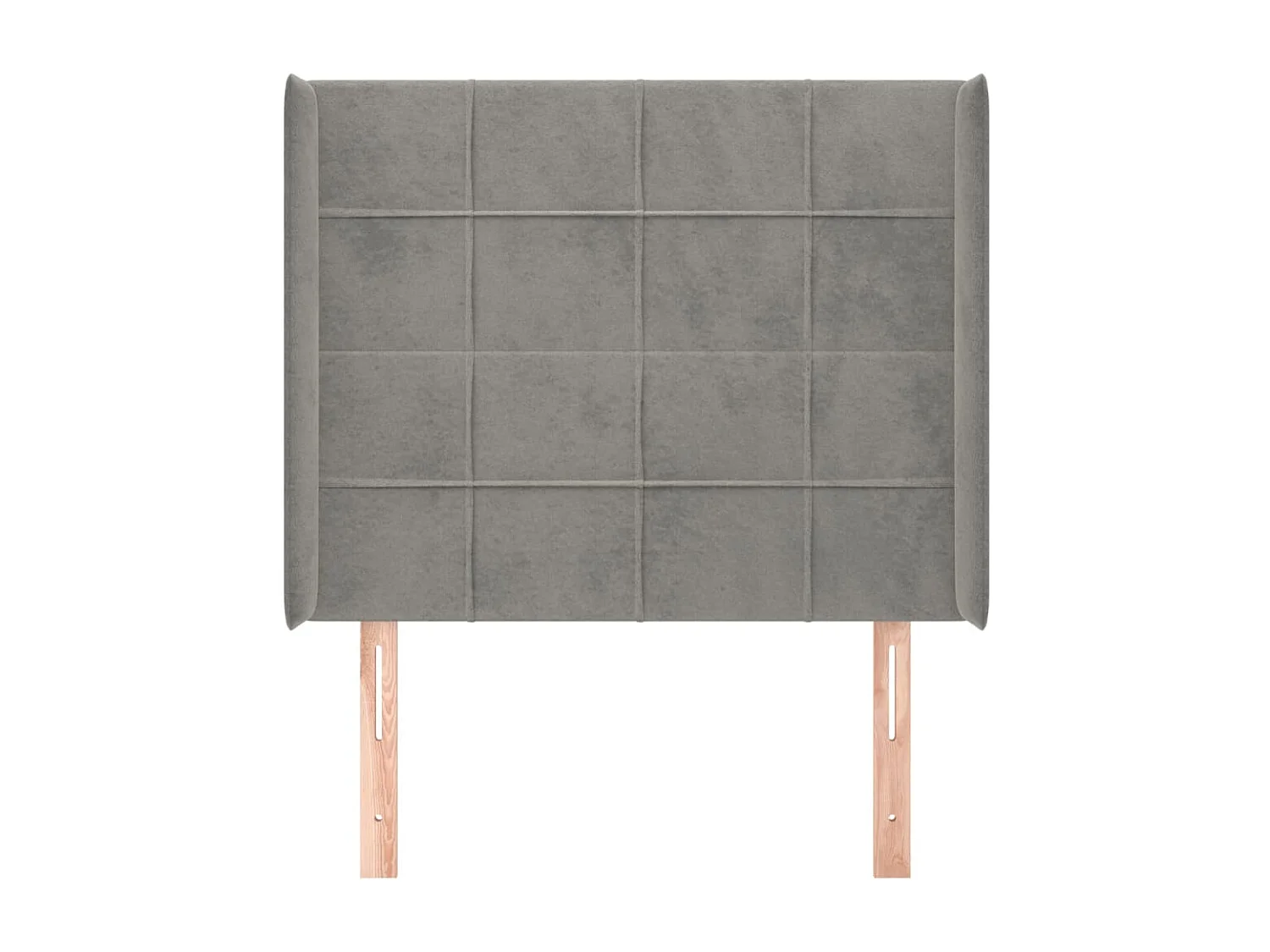 Tête de lit avec oreilles Gris clair 93x16x118/128 cm Velours