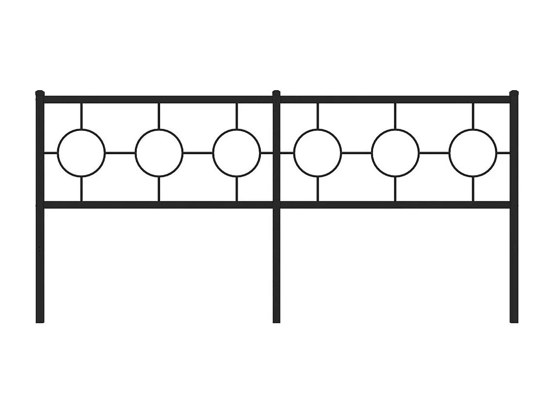 Cabecero de metal negro 180 cm