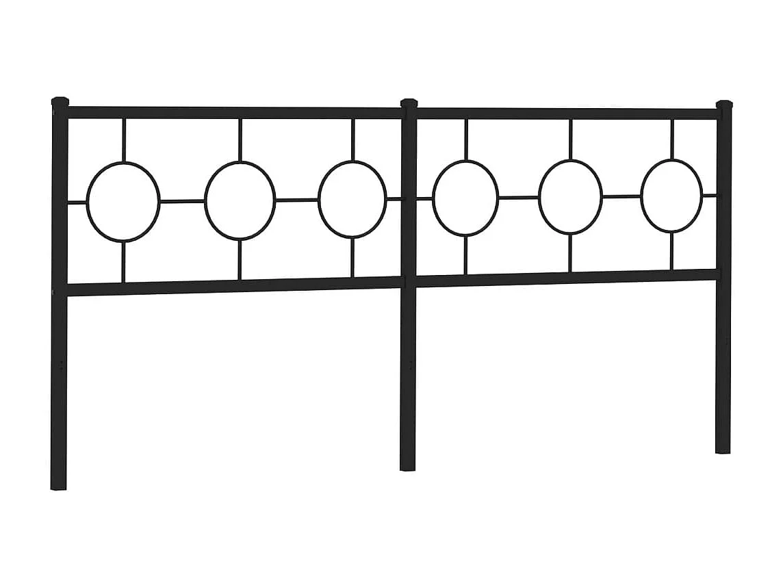 Cabecero de metal negro 180 cm
