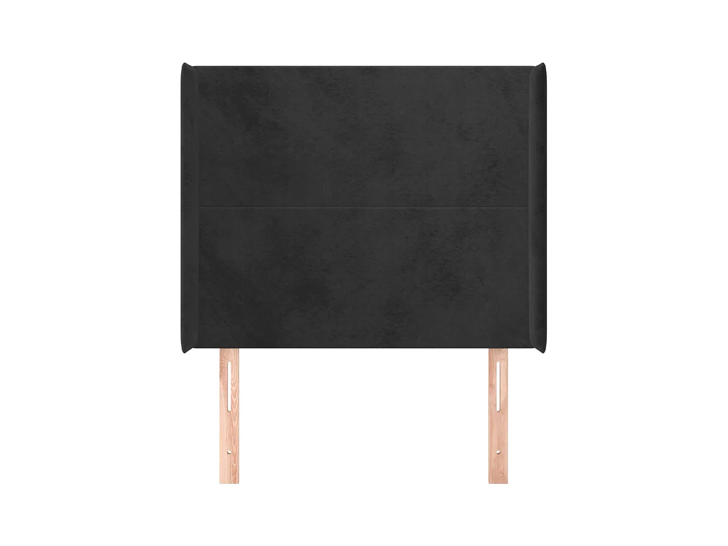 Tête de lit avec oreilles Noir 93x16x118/128 cm Velours