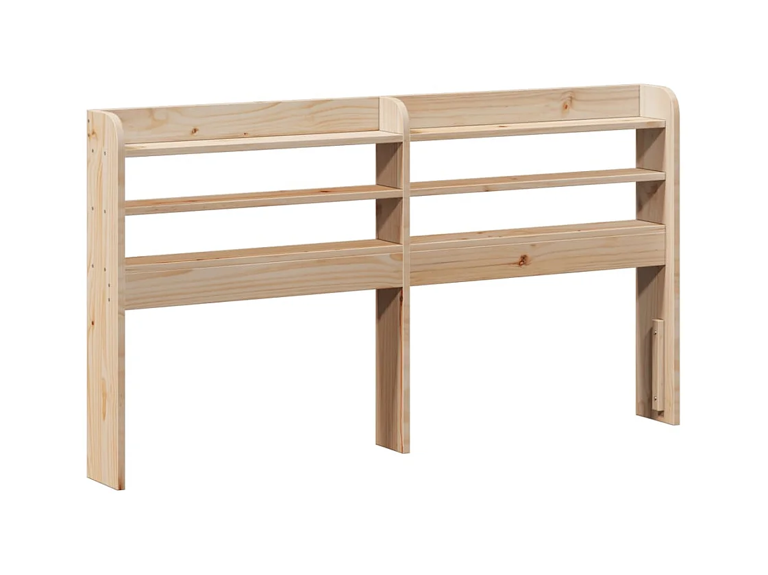 Testiera con ripiani 120 cm in legno massello di pino
