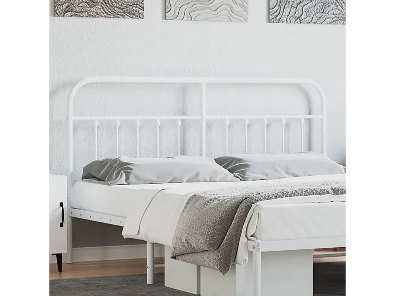 Wit metalen hoofdbord 160 cm